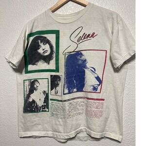 Vintage Selena Quintanilla Rare 90's  T Shirt Chronology St Evans Fire L Large